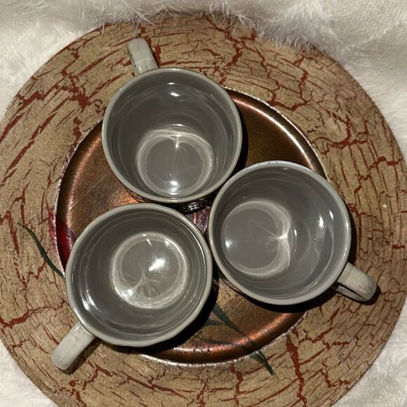 Stackable Set of 3 Cappuccino Latte Coffee Tea Mugs - Picture 2 of 6